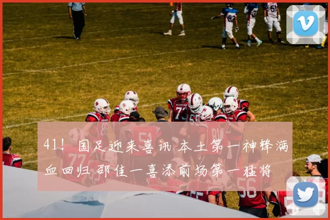 41！国足迎来喜讯 本土第一神锋满血回归 邵佳一喜添前场第一猛将